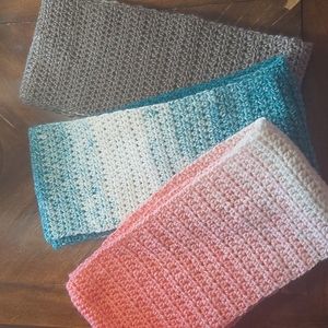 Handmade crochet infinity scarfs